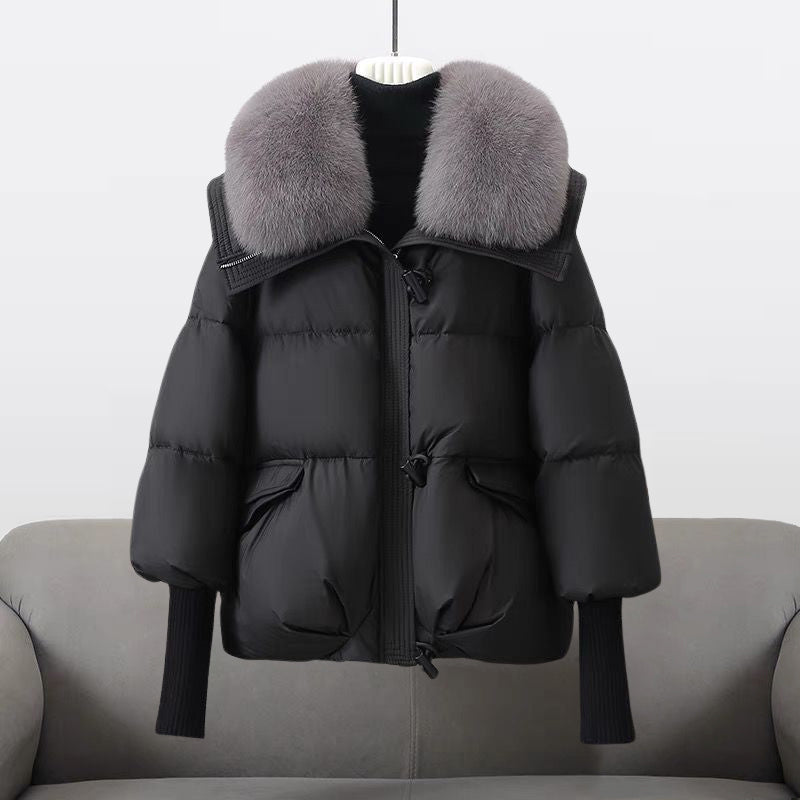 Warm Winter Dress | Modern Puffer Jacket with Zipper