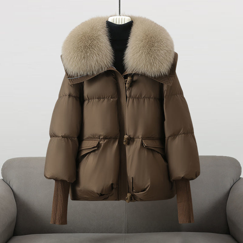 Warm Winter Dress | Modern Puffer Jacket with Zipper
