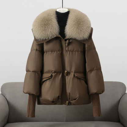 Warm Winter Dress | Modern Puffer Jacket with Zipper