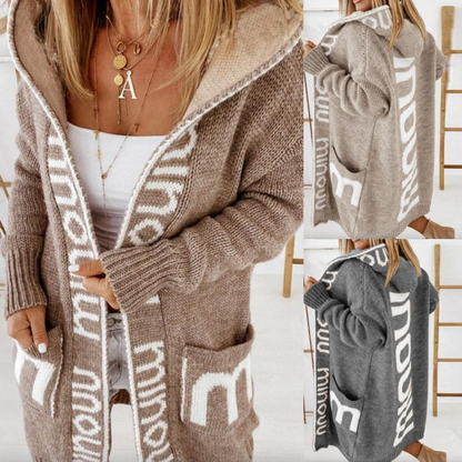 Herbststrickjacke Damen Warm Elegant - IdealeKleiden