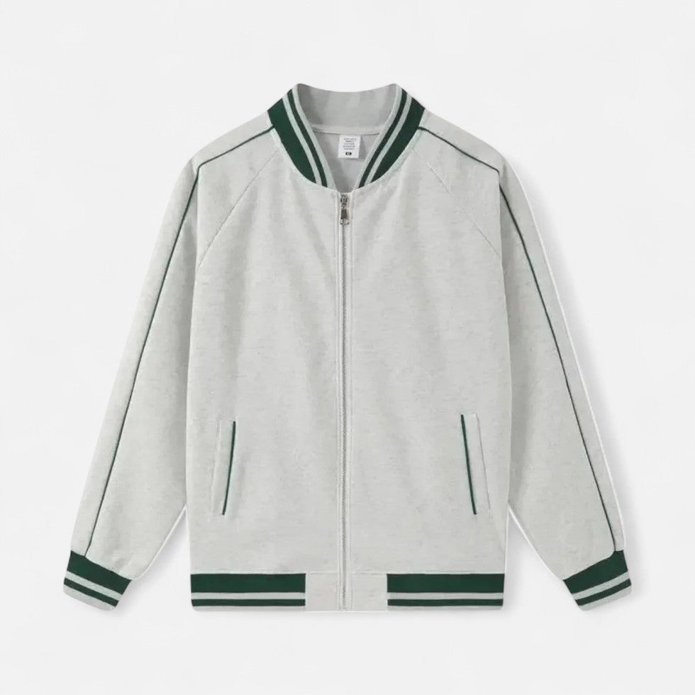 Men's Lightweight Sporty Baseball Jacket with Zipper