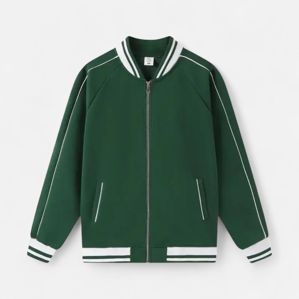 Sportive Baseballjacke Herren Leicht Reißverschluss - IdealeKleiden