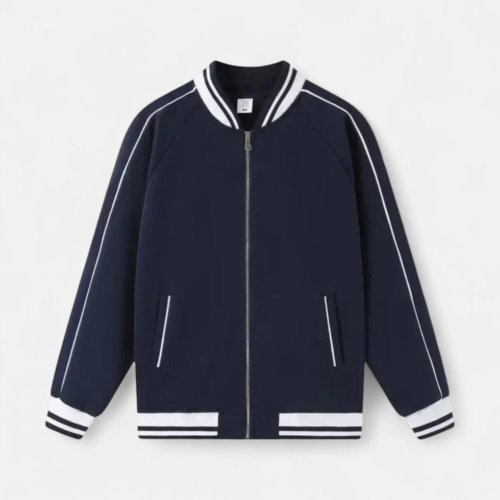 Men's Lightweight Sporty Baseball Jacket with Zipper
