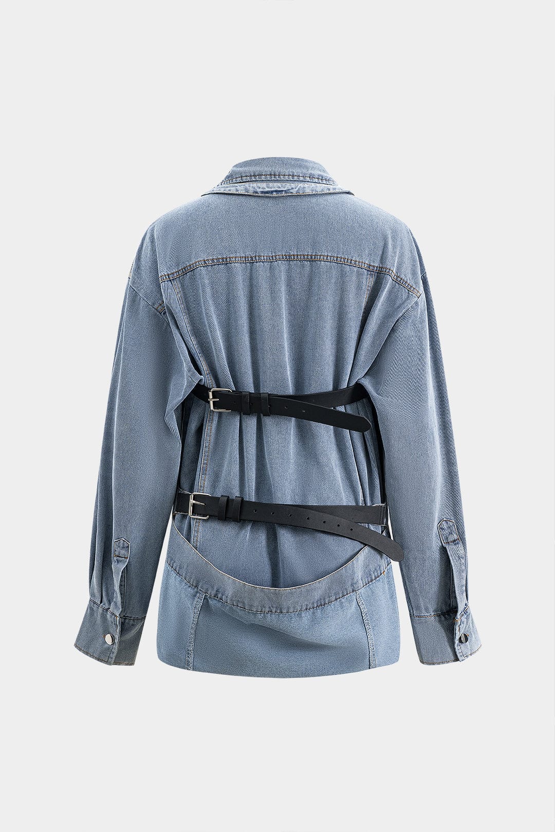 Übergröße Denim Hemd Lässig Komfortabel - IdealeKleiden