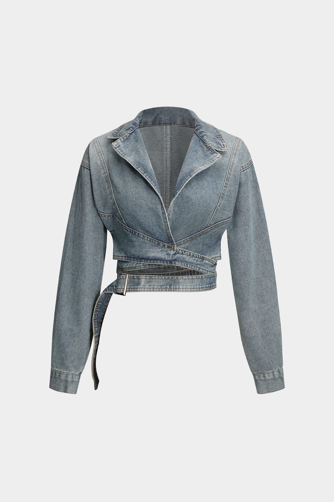 Cropped Denim Jacket Women Modern Chic