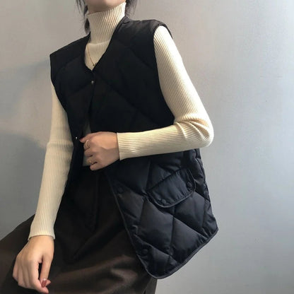Quilted Women's Bomber Jacket Winter