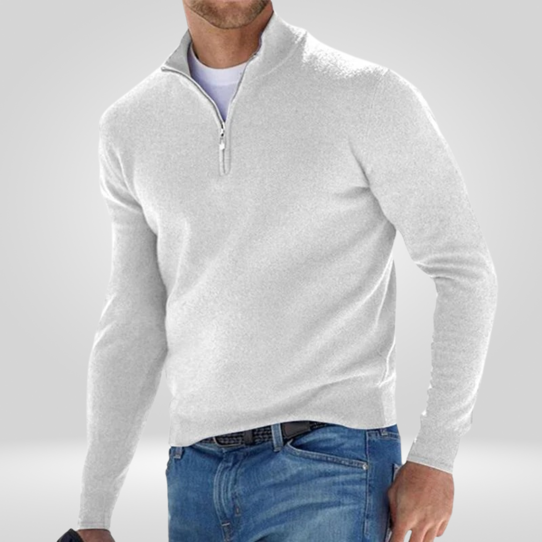 Men's Knitted Jumper Casual Warm Half-Zip