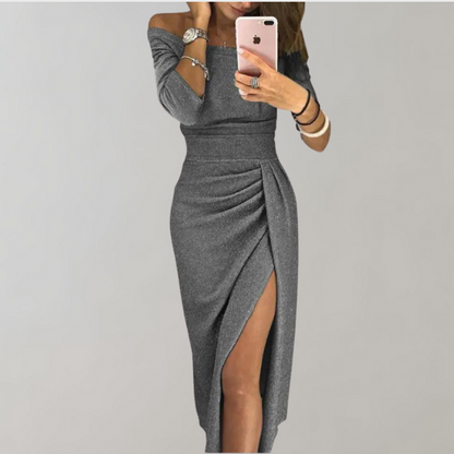 Glitter Evening Dress Elegant Women's