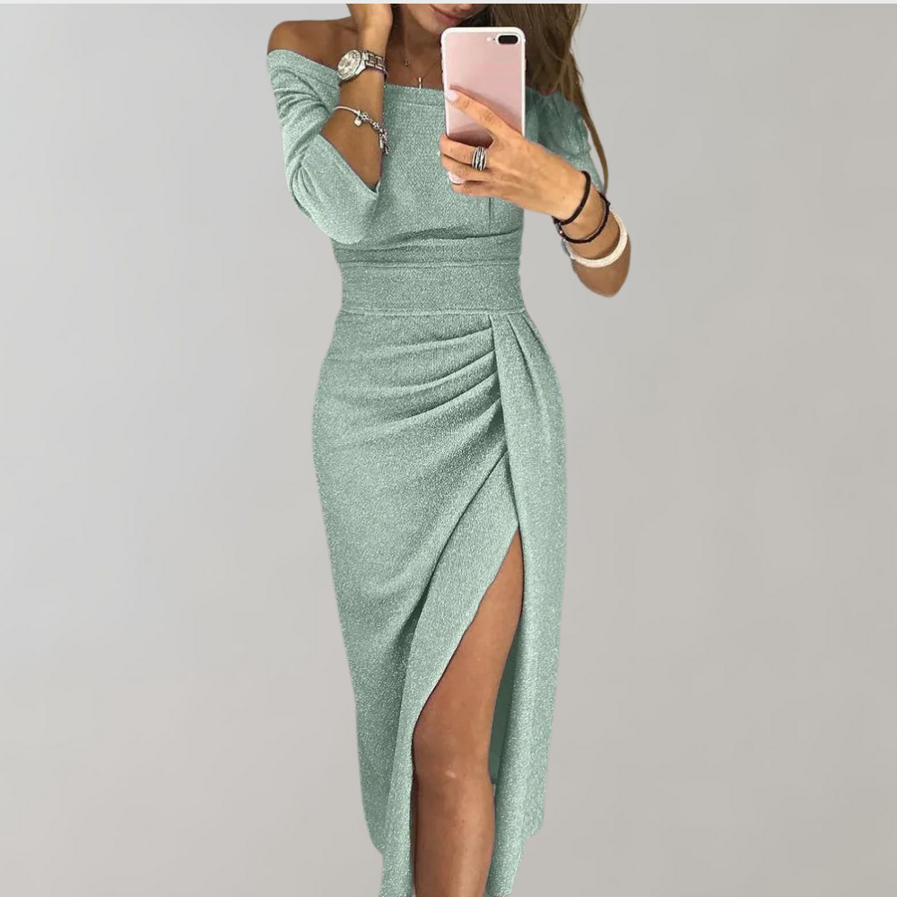 Glitter Evening Dress Elegant Women's