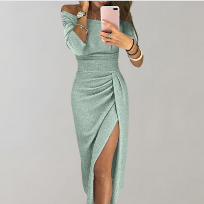 Glitter Evening Dress Elegant Women's