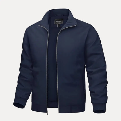 Stylish Bomber Jacket With Stand-Up Collar