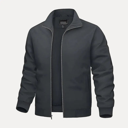 Stylish Bomber Jacket With Stand-Up Collar