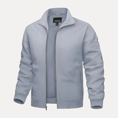 Stylish Bomber Jacket With Stand-Up Collar