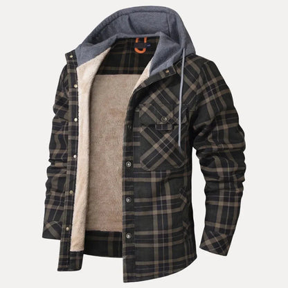 Warm Lined Plaid Quilted Jacket for Women