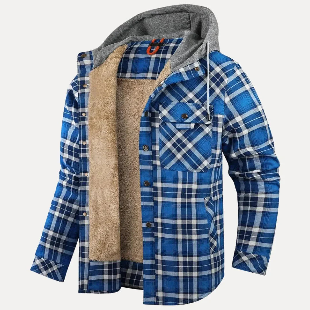 Warm Lined Plaid Quilted Jacket for Women