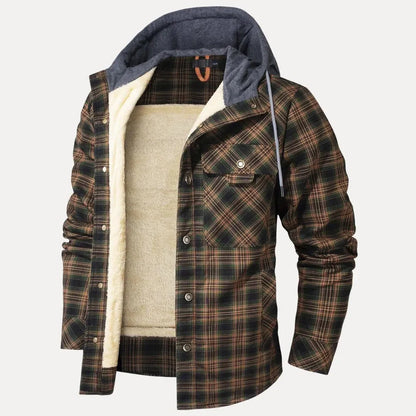 Warm Lined Plaid Quilted Jacket for Women