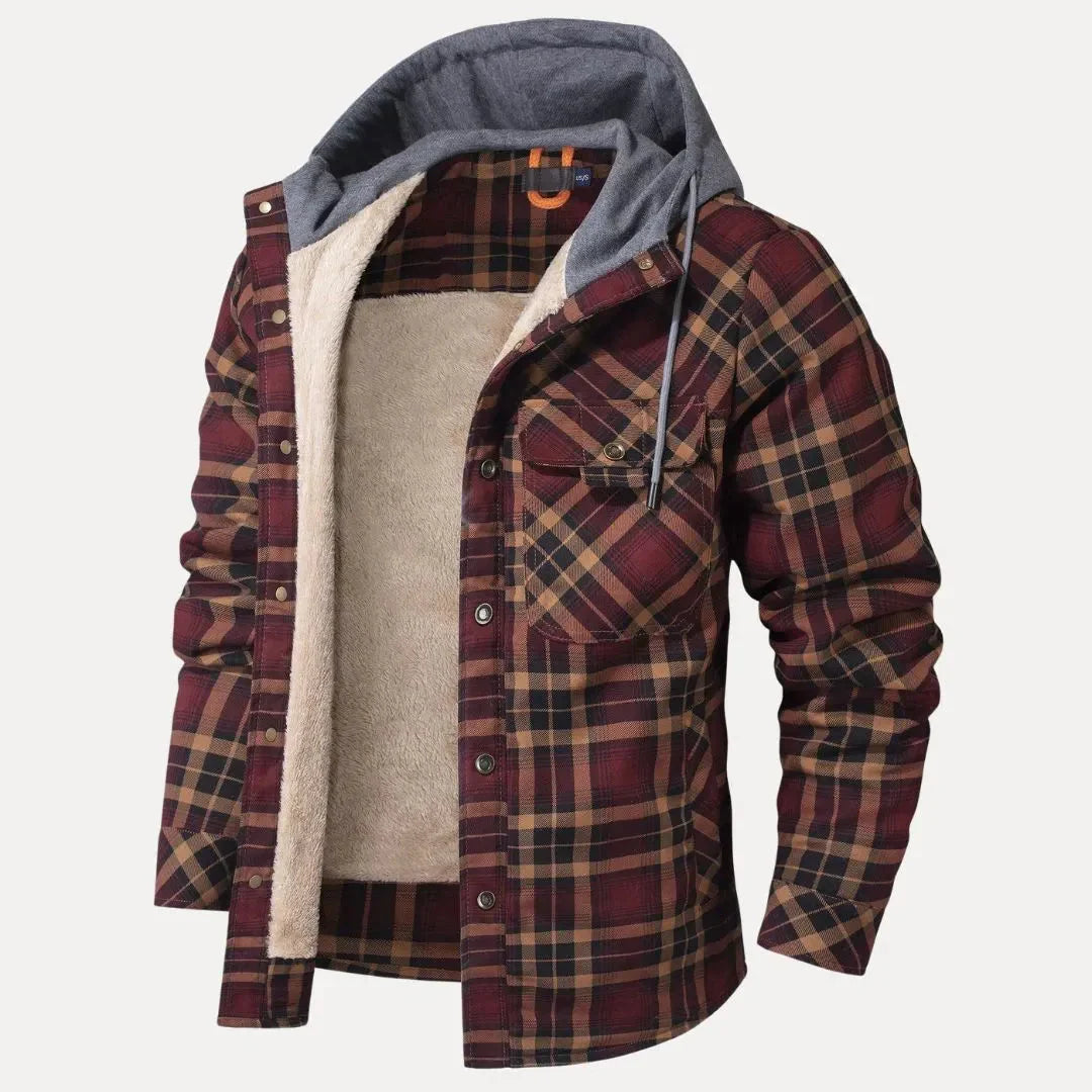 Warm Lined Plaid Quilted Jacket for Women