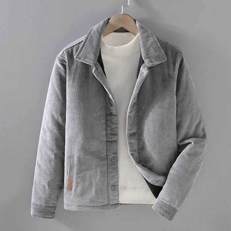 Men's Corduroy Jacket Retro Style with Lining