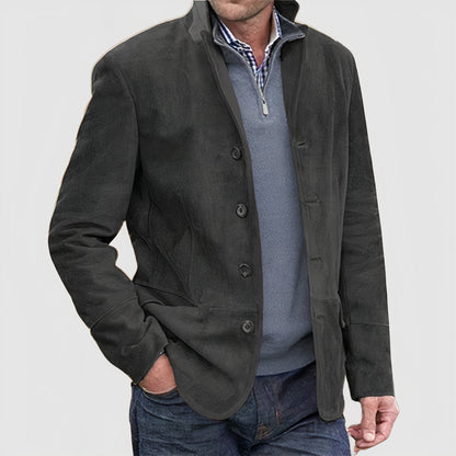 Men's Quilted Jacket Turn-down Collar Modern Casual