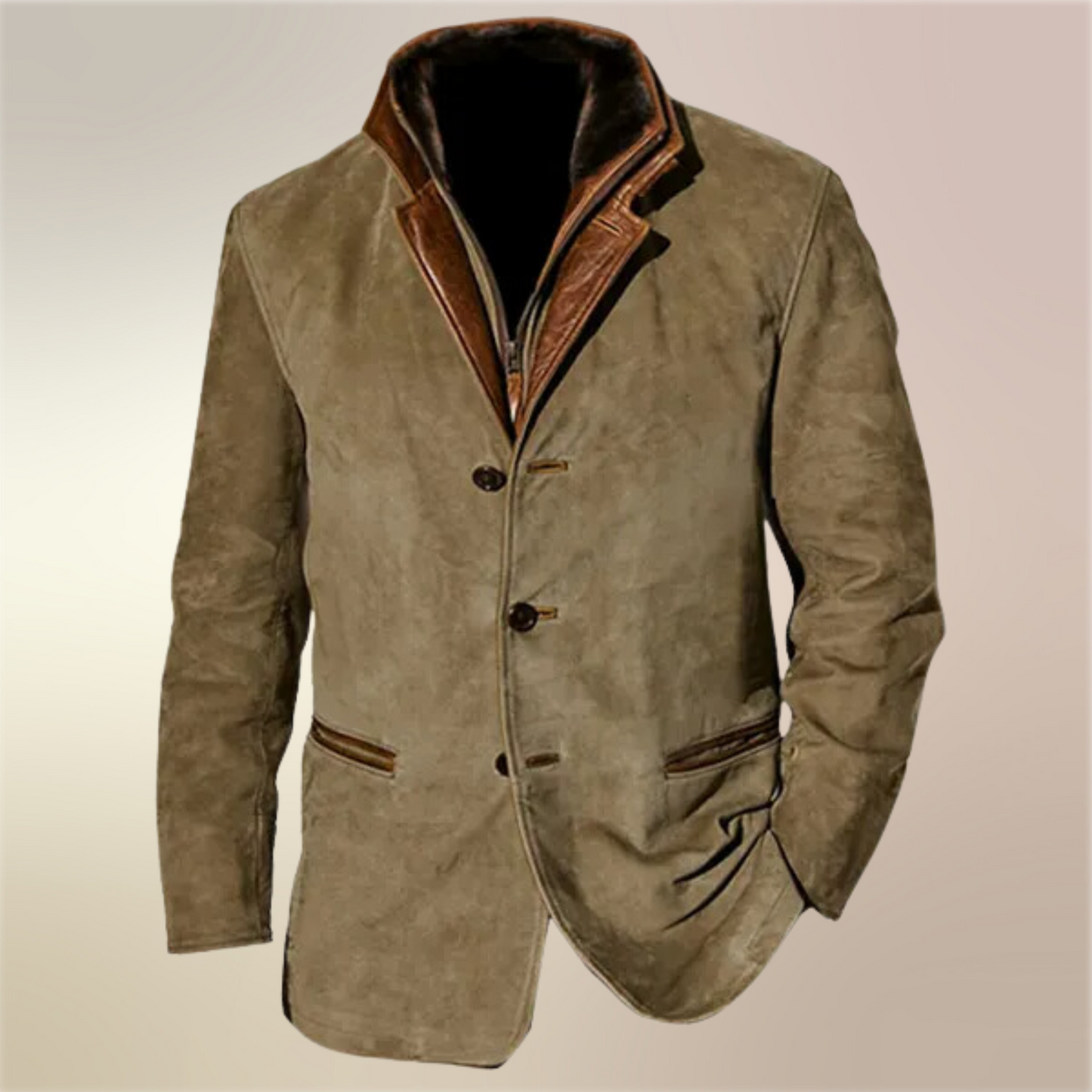 Herren Wildlederjacke Vintage Stil Herbst - IdealeKleiden
