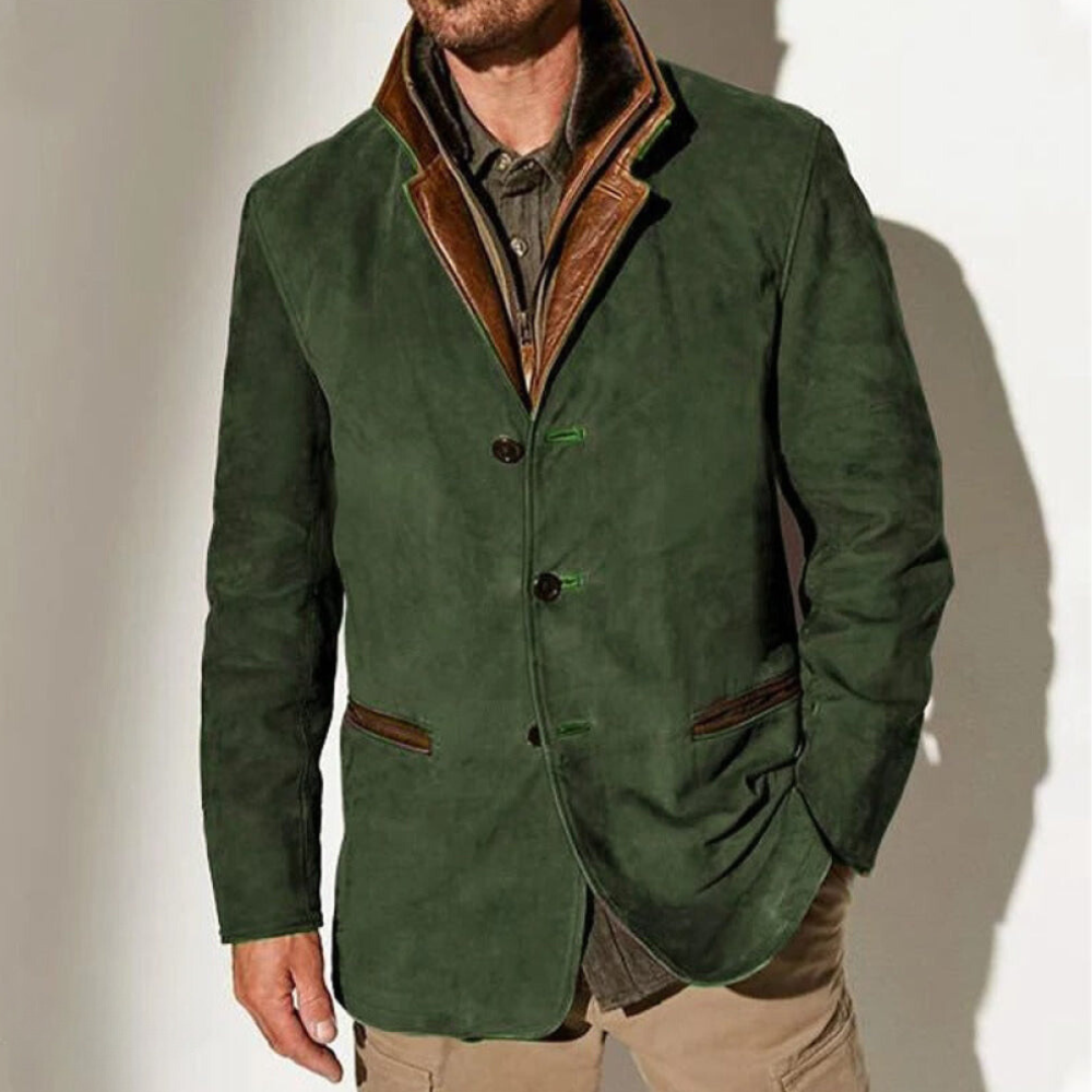 Men's Leather Jacket Retro Style Casual
