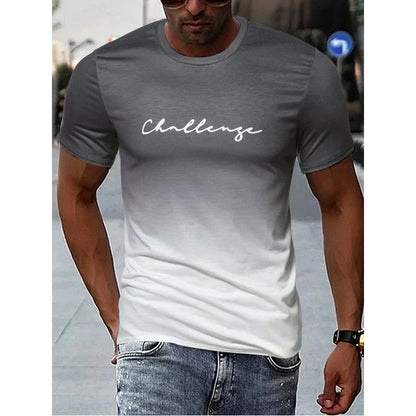 Men's Retro T-Shirt Gradient Design