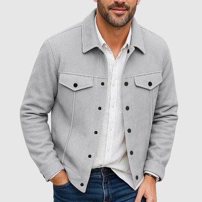 Stylish Women's Leather Jacket Button-Up Design