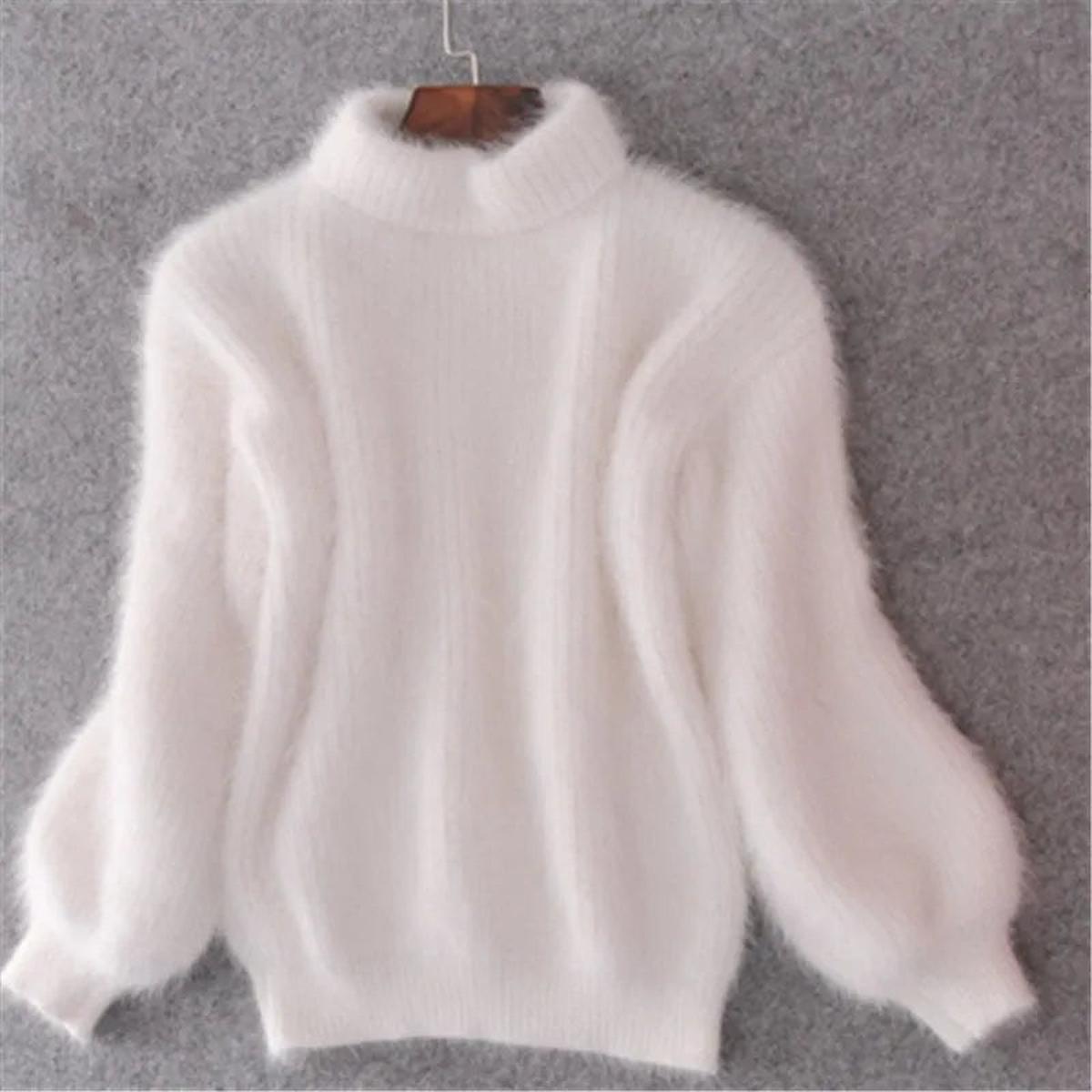 Soft Angora Sweater for Women, Casual