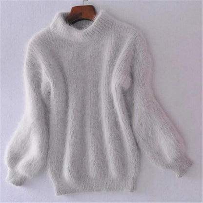 Soft Angora Sweater for Women, Casual