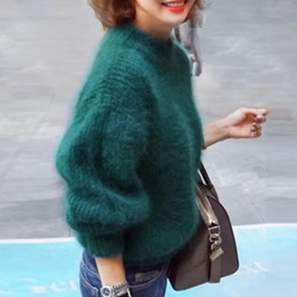 Soft Angora Sweater for Women, Casual