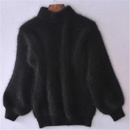 Soft Angora Sweater for Women, Casual