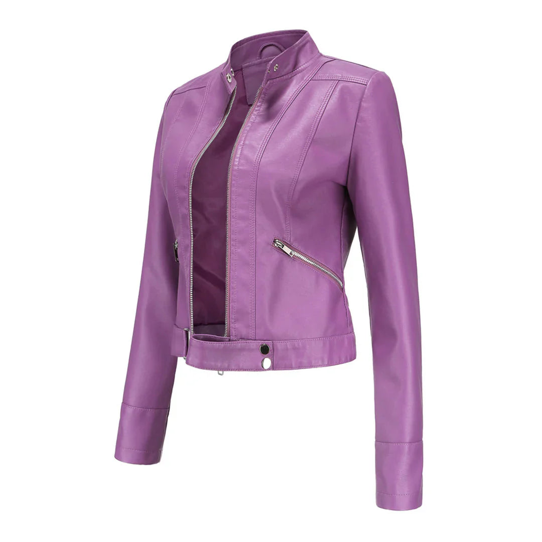 Stylish Leather Jacket for Women Elegant Leather Coat