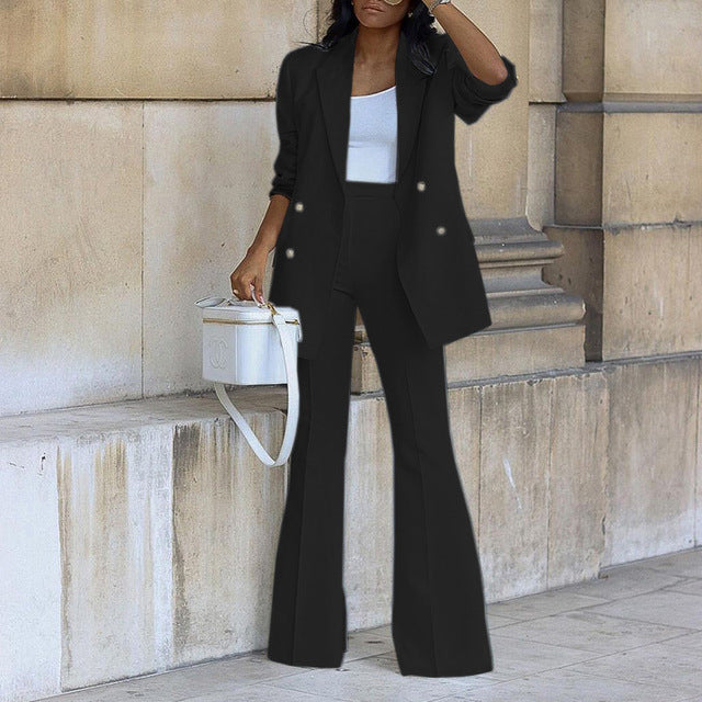 Stylish Women's Two-Piece Blazer Suit