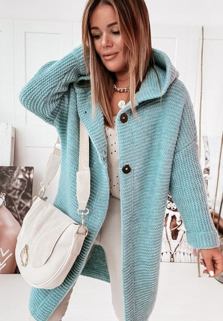 Cozy Winter Jacket Long-Sleeve Button-Up Cardigan