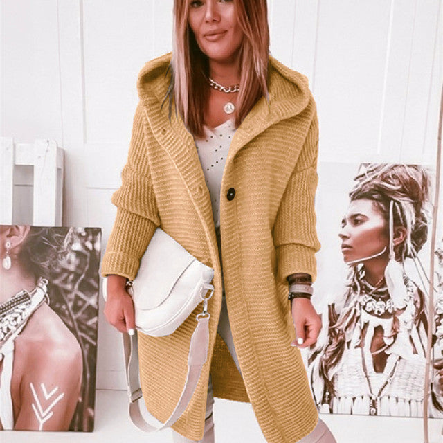 Cozy Winter Jacket Long-Sleeve Button-Up Cardigan