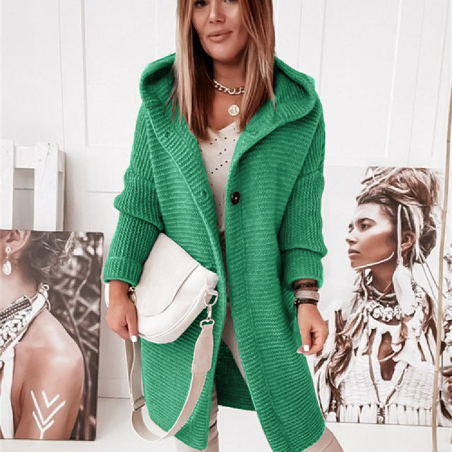 Cozy Winter Jacket Long-Sleeve Button-Up Cardigan