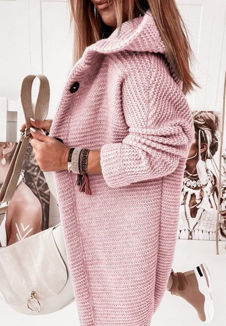 Cozy Winter Jacket Long-Sleeve Button-Up Cardigan