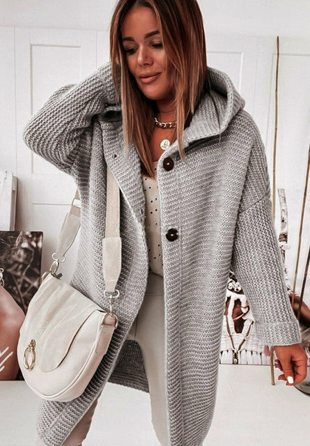 Cozy Winter Jacket Long-Sleeve Button-Up Cardigan