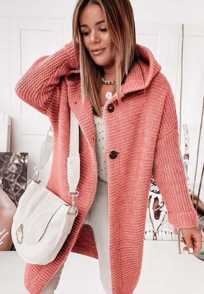 Cozy Winter Jacket Long-Sleeve Button-Up Cardigan