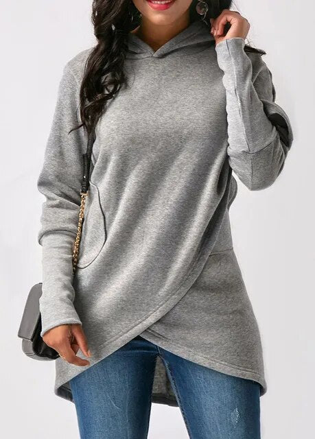 Stilvoller Pullover Asymmetrisch Modern - IdealeKleiden