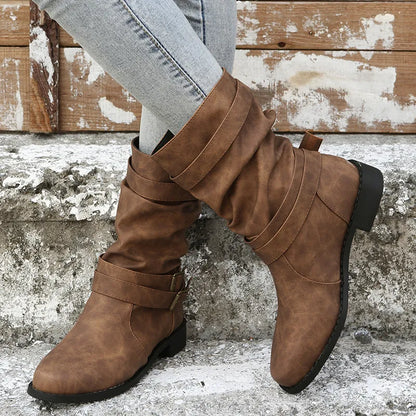 Stylish Knee-High Boots Retro Look