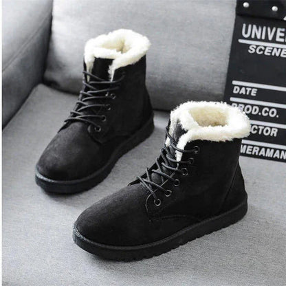 Women's warm winter boot pair
