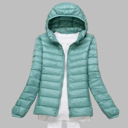 Lightweight Women's Packable Hooded Down Jacket