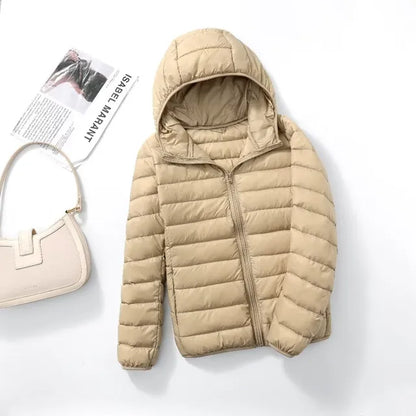 Warm Puffer Jacket Hood Zipper Waterproof