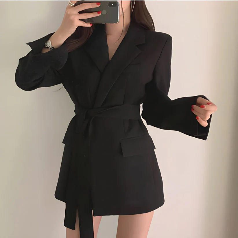 Chic Men's Jacket Belt Blazer
