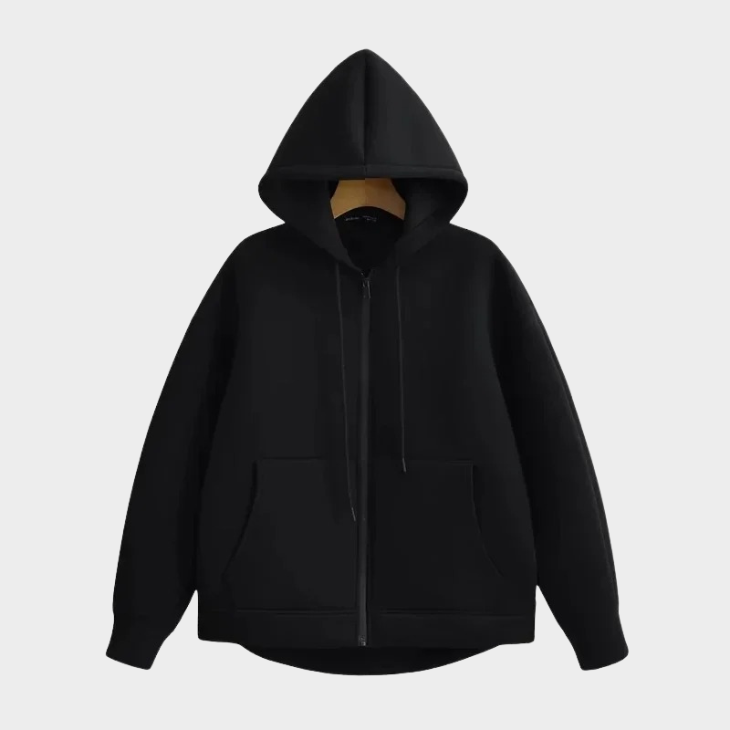 Classic pure cotton hooded jacket