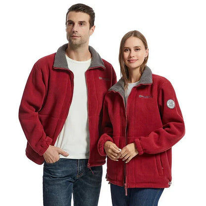 Herren Fleecejacke Winddicht Bequem - IdealeKleiden