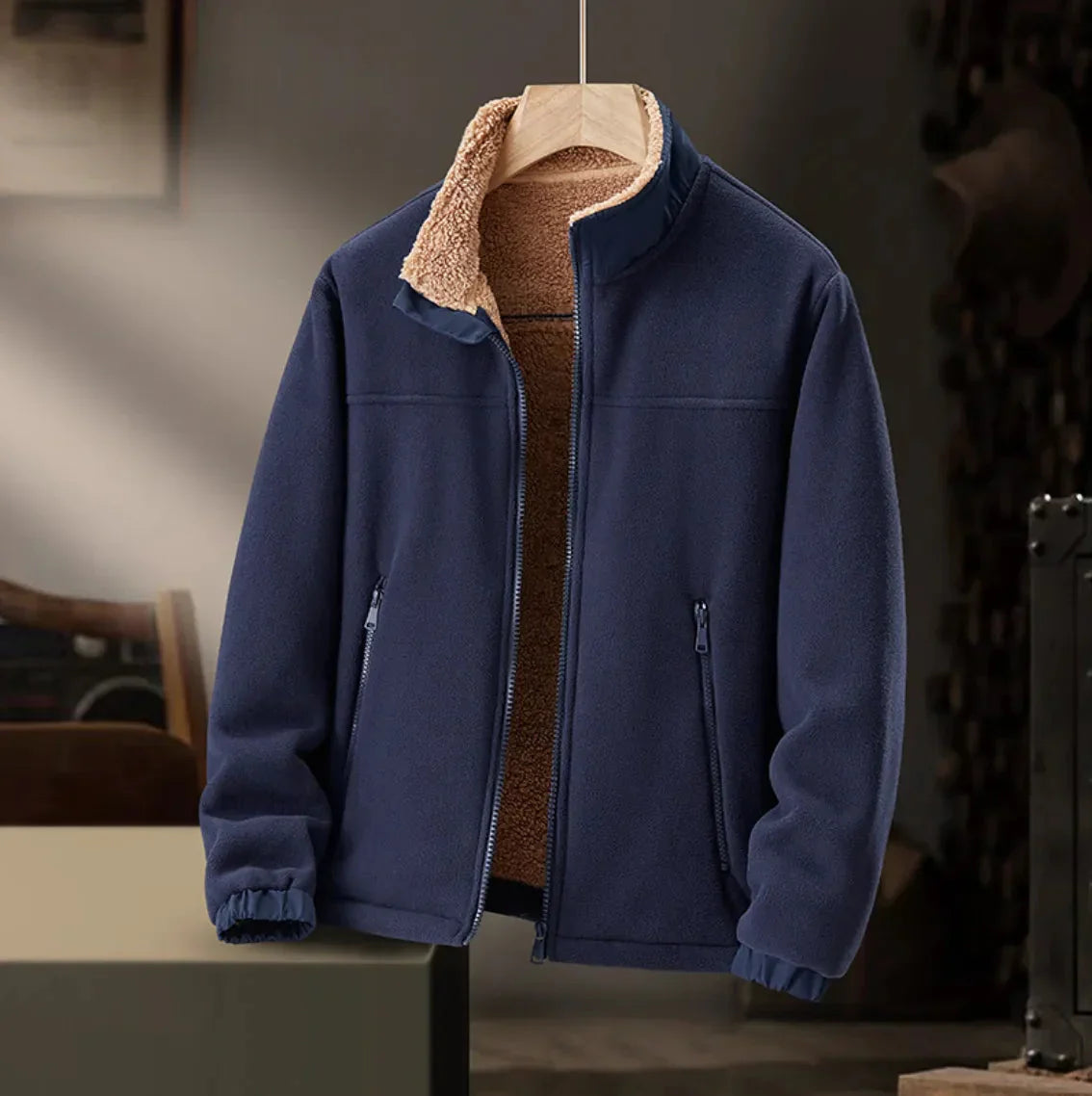 Soft fleece jacket with Sherpa lining