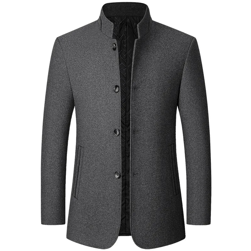 Men's Winter Jacket Wool Blend Warm