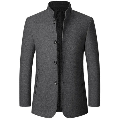 Men's Winter Jacket Wool Blend Warm